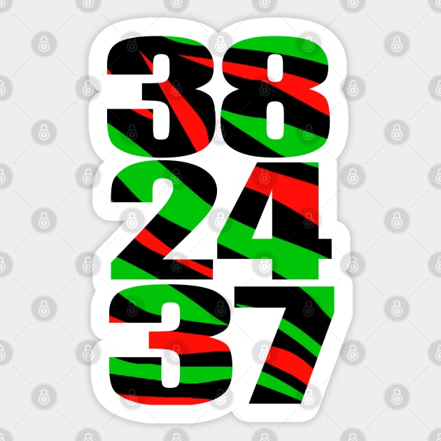 38,24,37 Sticker by StrictlyDesigns